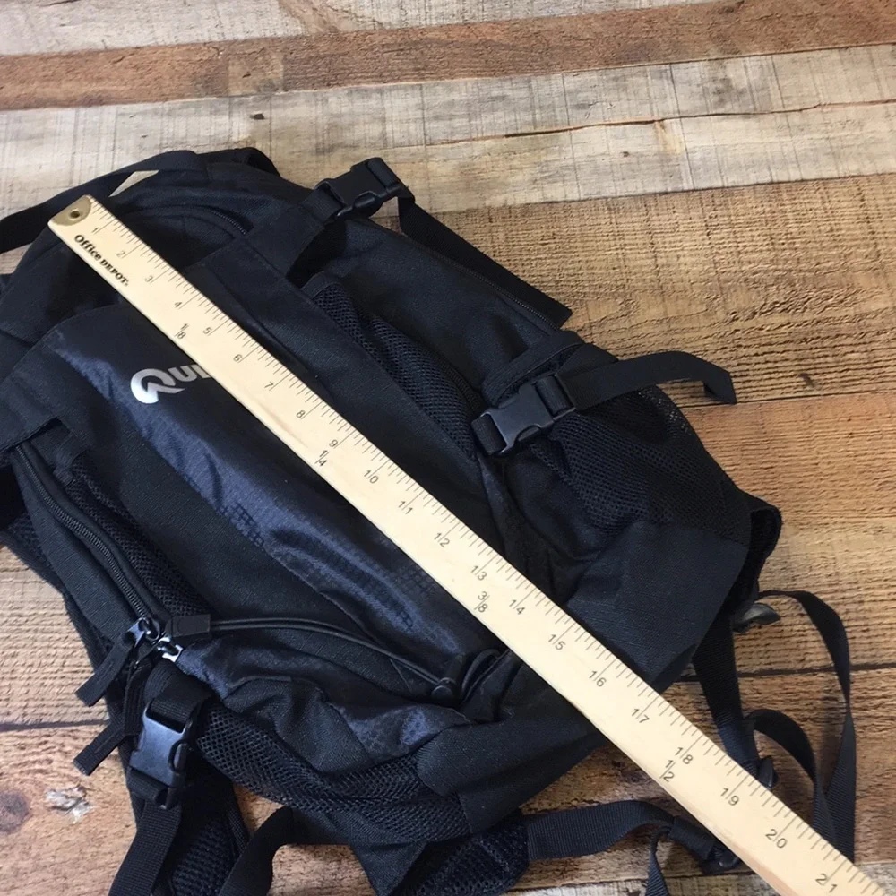 Quest Rio Black Backpack Unisex Organizer‎ Bag Purse Hiking